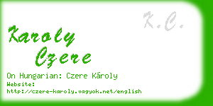 karoly czere business card
