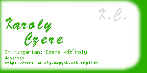 karoly czere business card